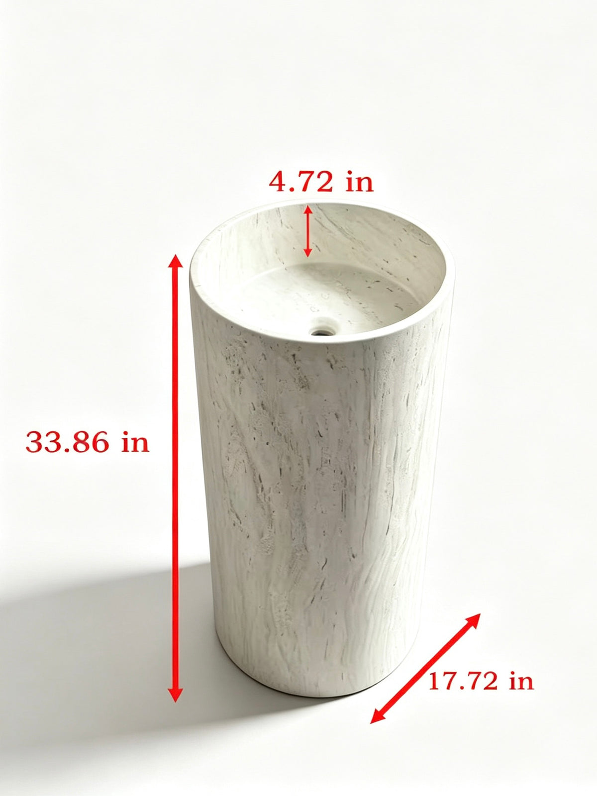 Art freestanding artificial stone pedestal sink sculptural design, factory direct custom art basin