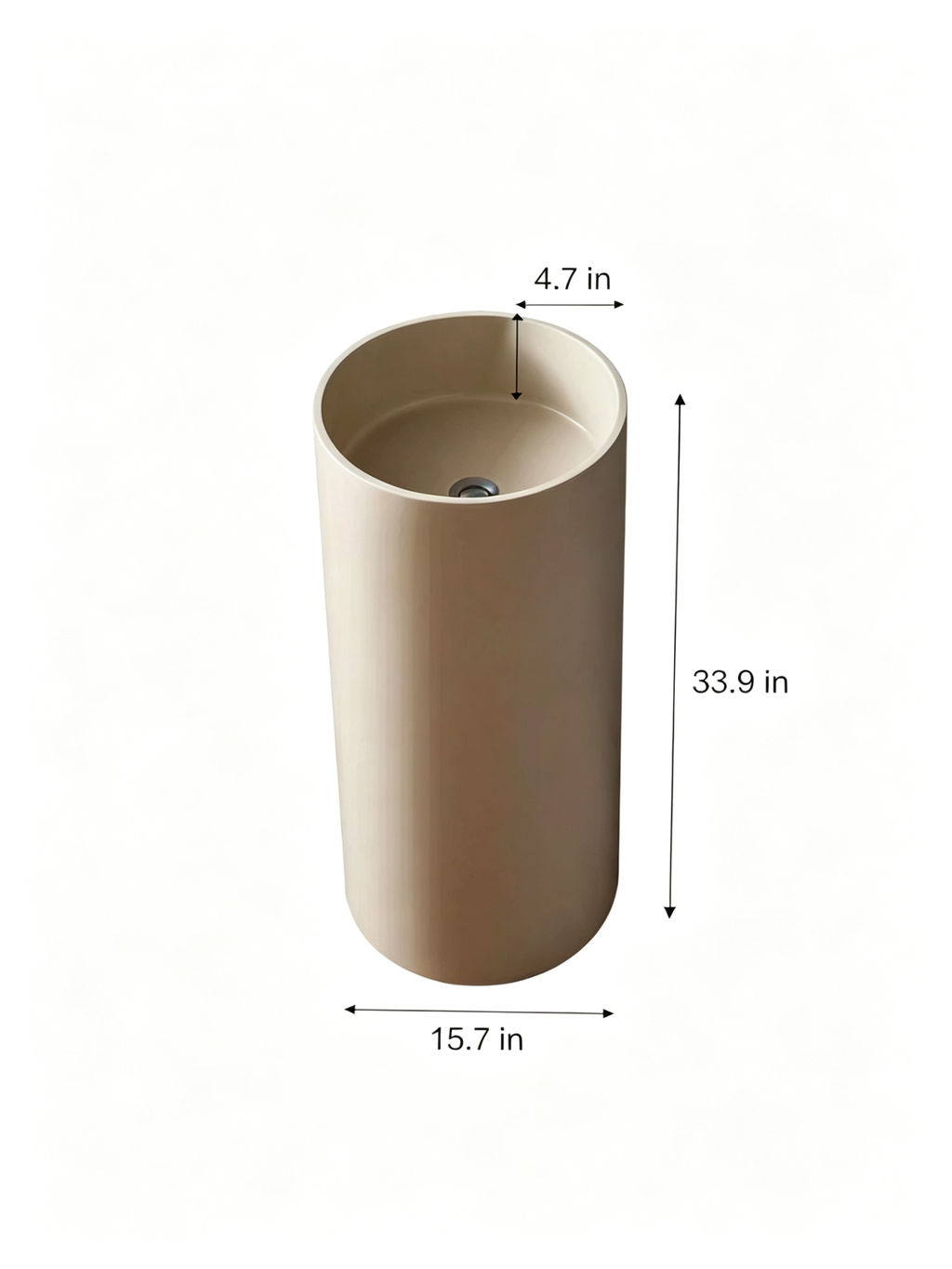 Cream white artificial stone pedestal sink wooden crate packaging, factory direct insured shipping