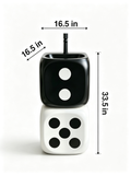 Black and white dice artificial stone pedestal sink custom pattern, factory direct MOQ 100