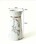 Marble vein gold band artificial stone pedestal sink luxury finishing, factory direct high-end basin
